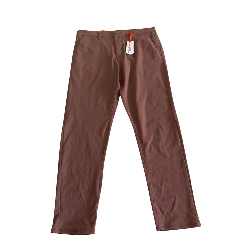 Hudson & Barrow Performance Tech Pants Mens 36x32 Clay NEW Stretch HB-5047123